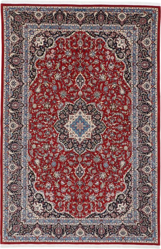 Isfahan Persian Rug 170 × 256 cm, Wool and Silk, hand-knotted