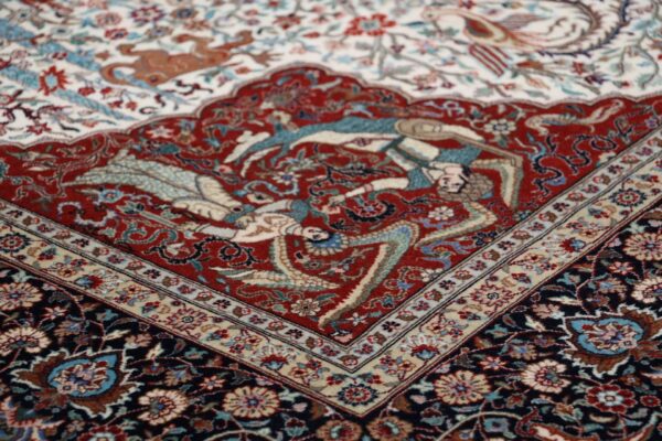 Isfahan Persian Rug 172 × 267 cm, Wool and Silk, hand-knotted — view 5
