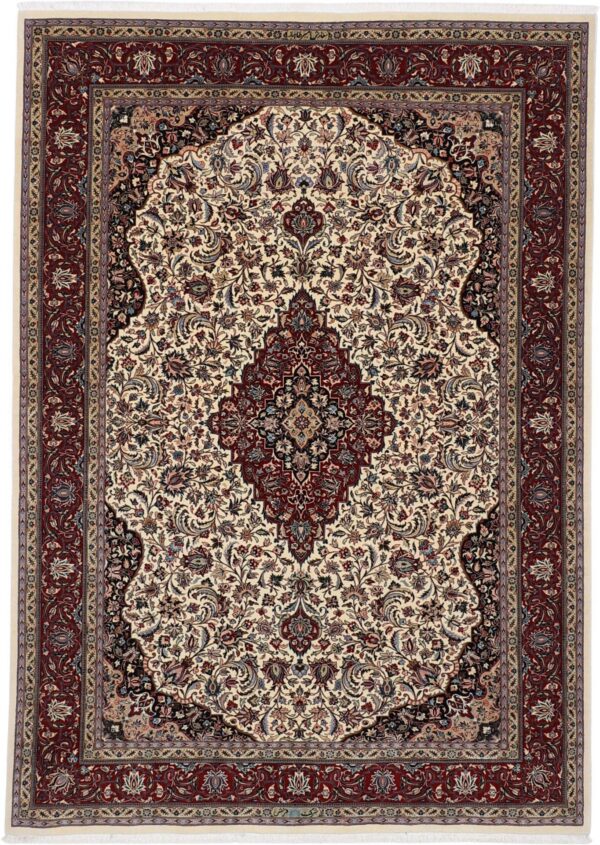Isfahan Persian Rug 175 × 245 cm, Wool and Silk, hand-knotted