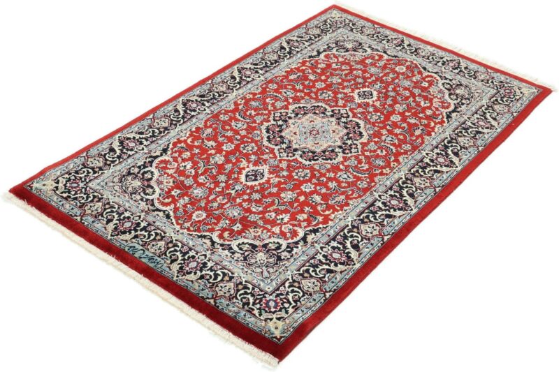 Isfahan Persian Rug 78 × 127 cm, Wool and Silk, hand-knotted — view 3