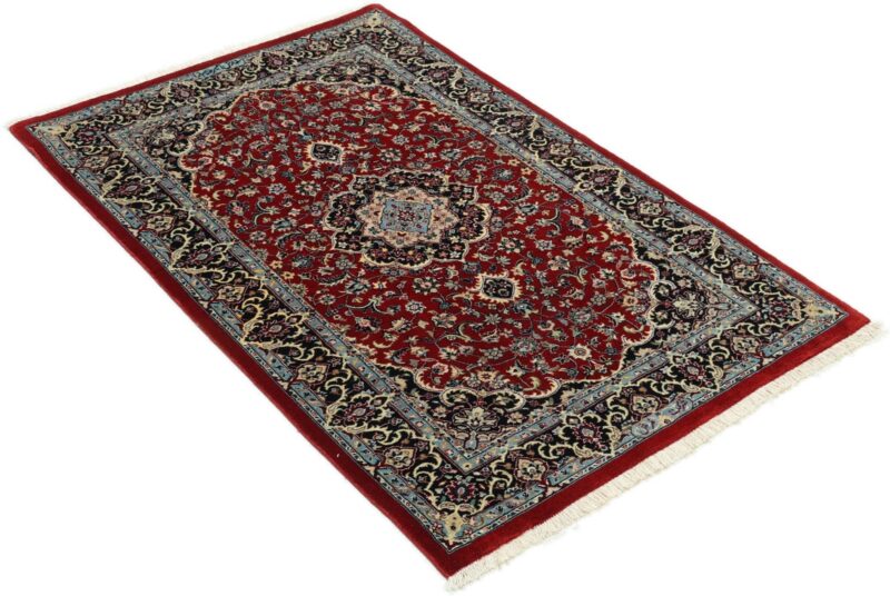Isfahan Persian Rug 78 × 127 cm, Wool and Silk, hand-knotted — view 4