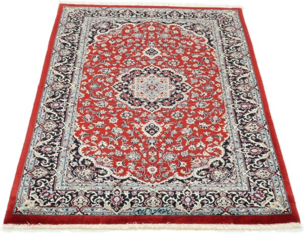 Isfahan Persian Rug 78 × 127 cm, Wool and Silk, hand-knotted — view 2