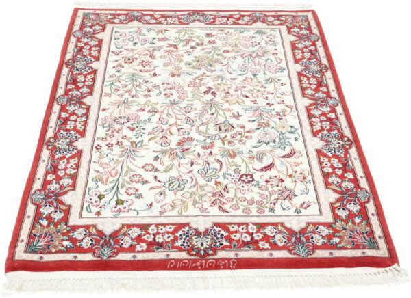 Isfahan Persian Rug 80 × 128 cm, Wool and Silk, hand-knotted — view 2