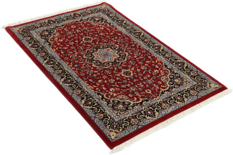 Isfahan Persian Rug 82 × 128 cm, Wool and Silk, hand-knotted — view 4