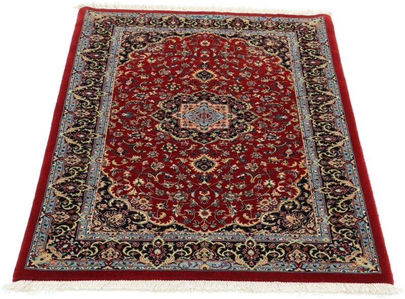 Isfahan Persian Rug 82 × 128 cm, Wool and Silk, hand-knotted — view 7
