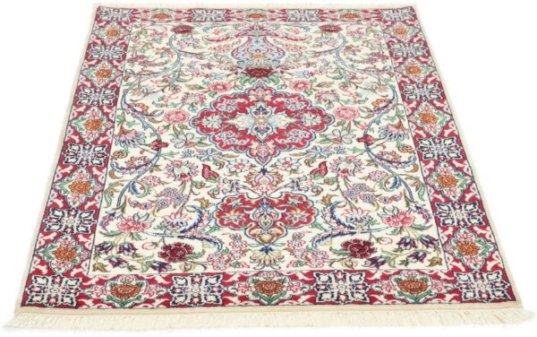 Isfahan Persian Rug 83 × 117 cm, Wool and Silk, hand-knotted — view 2
