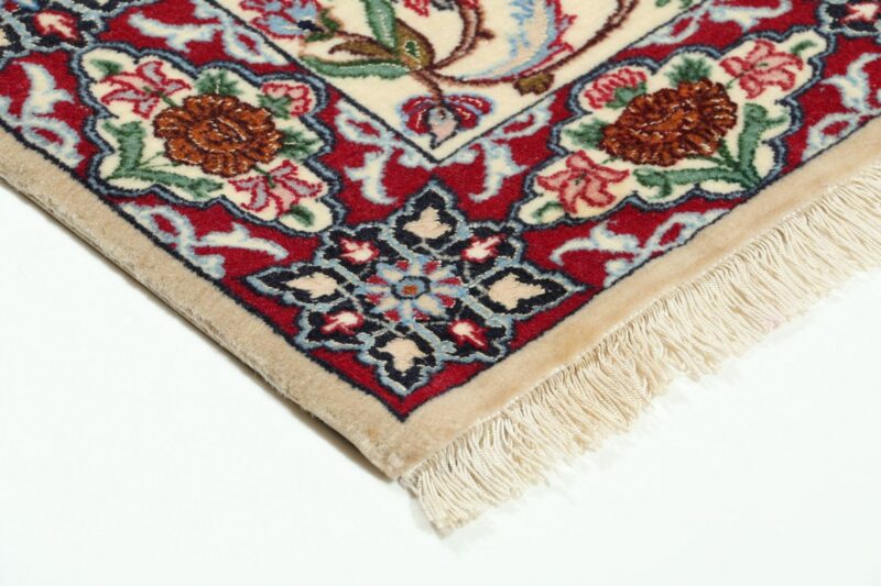 Isfahan Persian Rug 83 × 117 cm, Wool and Silk, hand-knotted — view 6