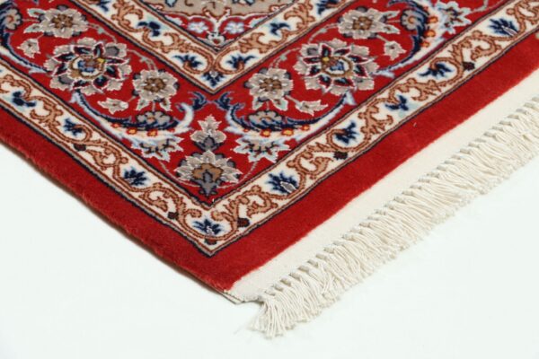 Isfahan Persian Rug 85 × 217 cm, Wool and Silk, hand-knotted — view 7