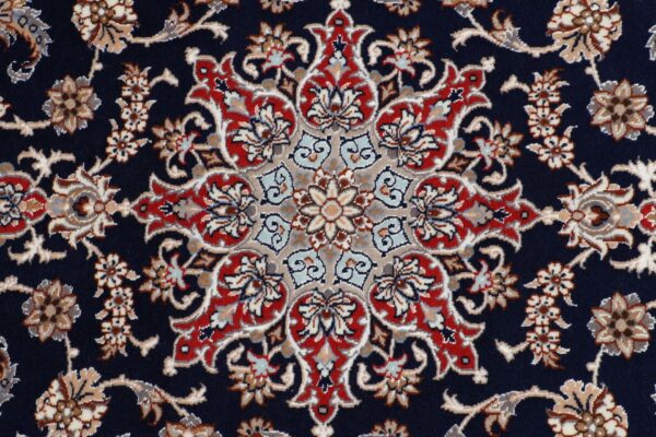 Isfahan Persian Rug 85 × 217 cm, Wool and Silk, hand-knotted — view 9