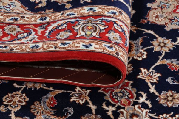 Isfahan Persian Rug 85 × 217 cm, Wool and Silk, hand-knotted — view 10