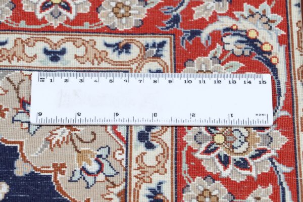 Isfahan Persian Rug 85 × 217 cm, Wool and Silk, hand-knotted — view 12