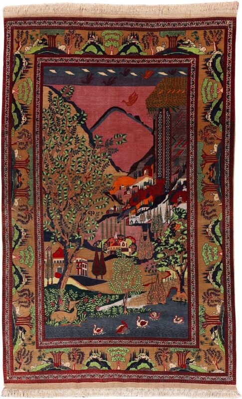 Kashan Persian Rug 130 × 202 cm, Wool, hand-knotted, antique Kashan Persian Rug 130 × 202 cm, Wool, hand-knotted, antique