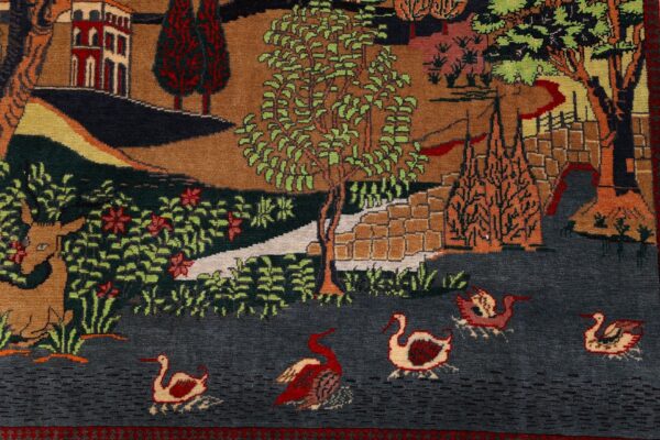 Kashan Persian Rug 130 × 202 cm, Wool, hand-knotted, antique — view 6 Kashan Persian Rug 130 × 202 cm, Wool, hand-knotted, antique — view 6