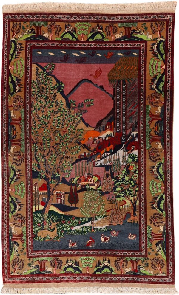 Kashan Persian Rug 130 × 202 cm, Wool, hand-knotted, antique Kashan Persian Rug 130 × 202 cm, Wool, hand-knotted, antique
