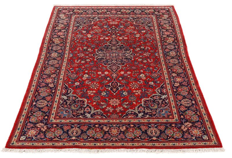 Kashan Persian Rug 131 × 210 cm, Wool, hand-knotted, vintage — view 2