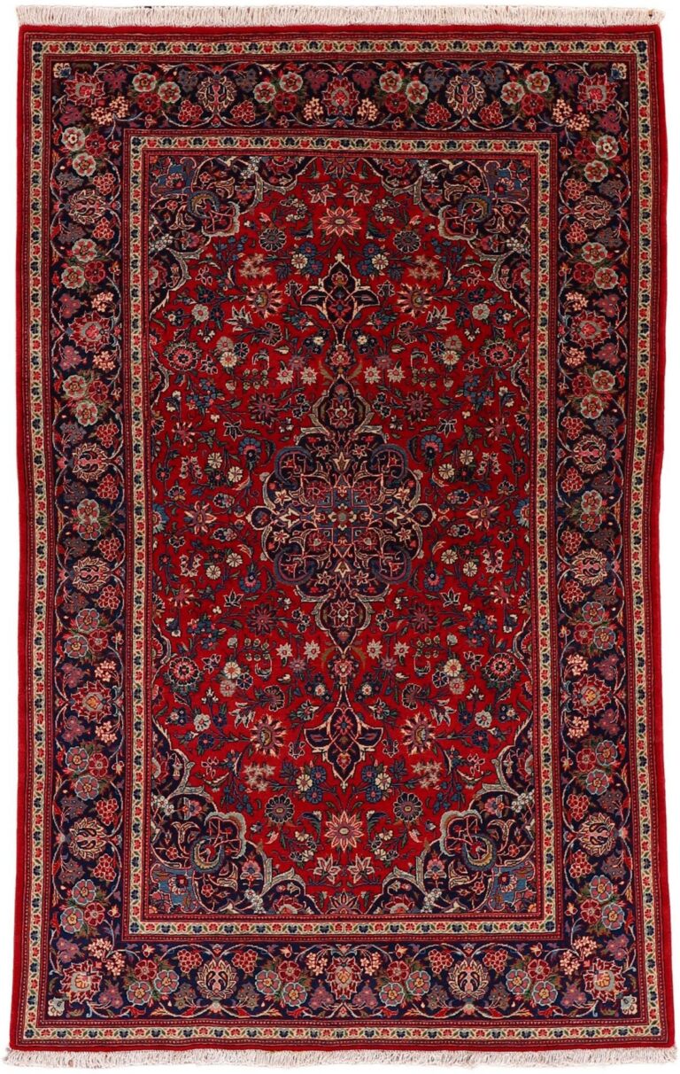 Kashan Persian Rug 131 × 210 cm, Wool, hand-knotted, vintage