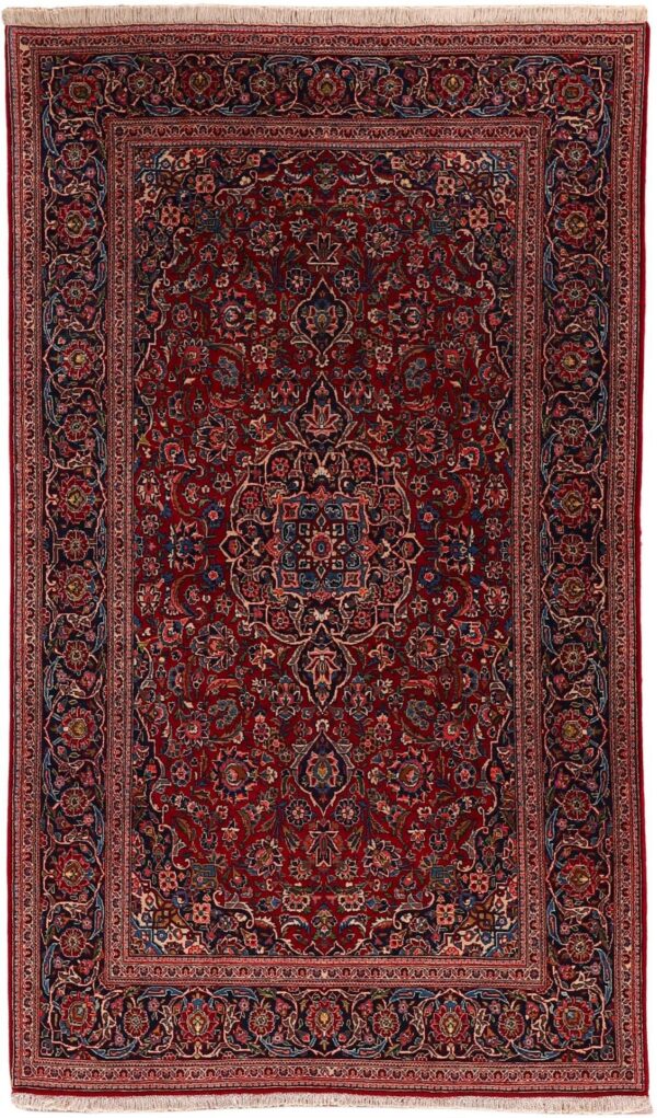 Kashan Persian Rug 133 × 225 cm, Wool, hand-knotted, antique Kashan Persian Rug 133 × 225 cm, Wool, hand-knotted, antique