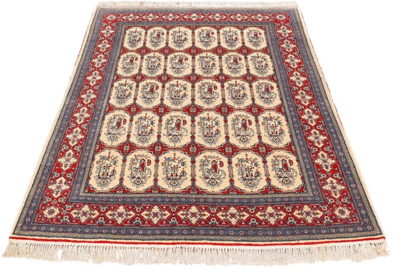 Kashan Persian Rug 134 × 202 cm, Wool, hand-knotted, antique — view 2 Kashan Persian Rug 134 × 202 cm, Wool, hand-knotted, antique — view 2