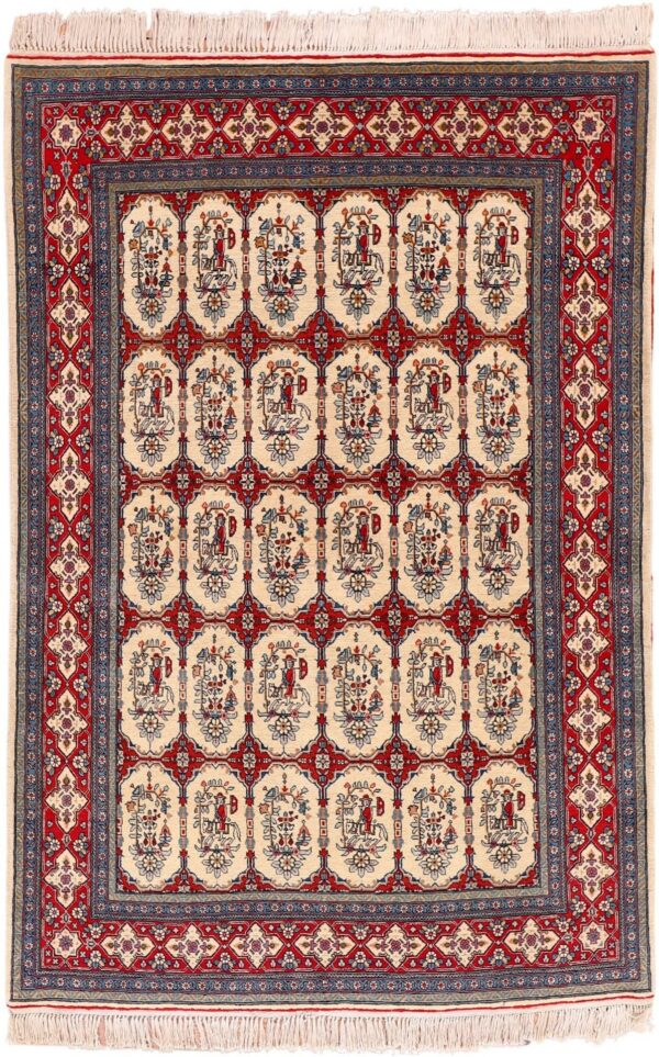 Kashan Persian Rug 134 × 202 cm, Wool, hand-knotted, antique Kashan Persian Rug 134 × 202 cm, Wool, hand-knotted, antique