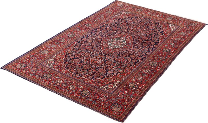 Kashan Persian Rug 135 × 194 cm, Wool, hand-knotted, antique — view 3