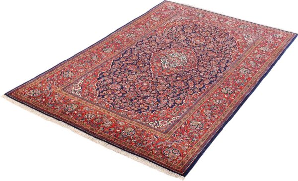 Kashan Persian Rug 135 × 194 cm, Wool, hand-knotted, antique — view 5