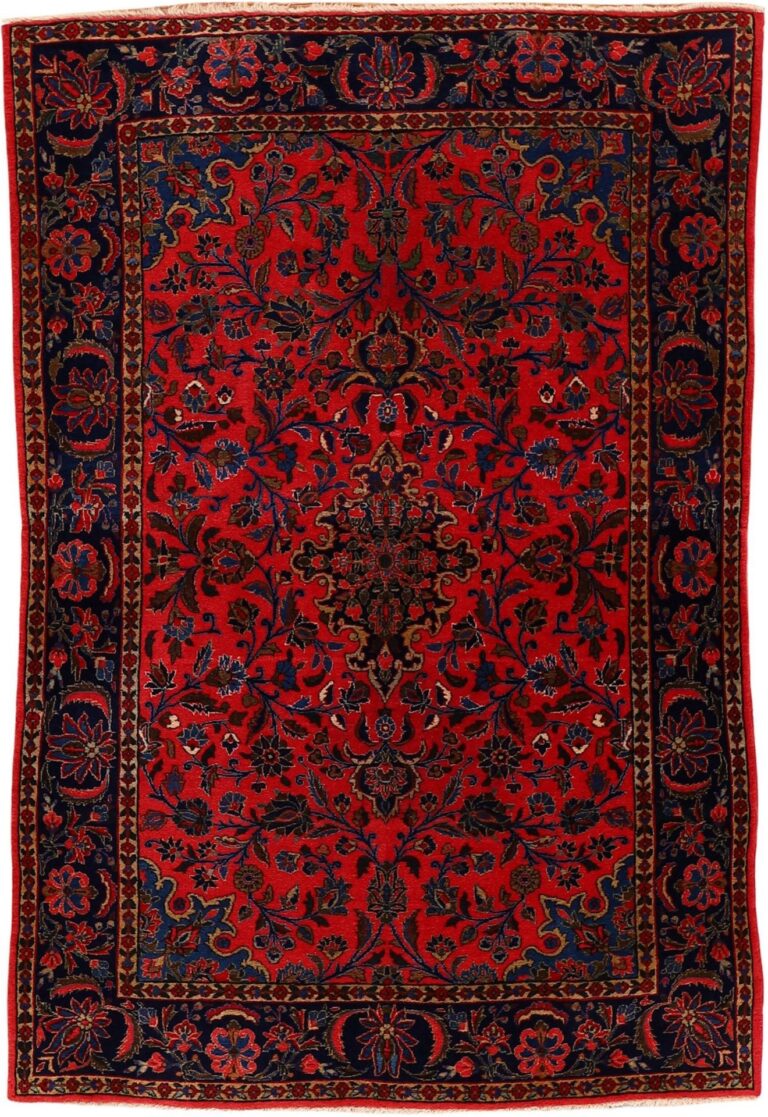 Kashan Persian Rug 135 × 200 cm, Wool, hand-knotted