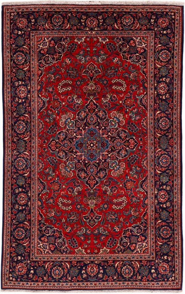 Kashan Persian Rug 140 × 202 cm, Wool, hand-knotted