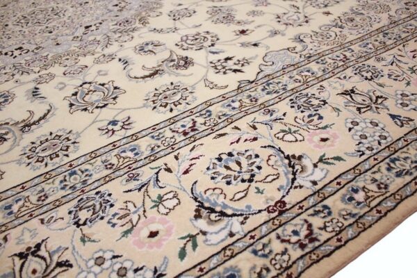 Nain Persian Rug 353 × 249 cm, wool & silk, hand-knotted — view 12