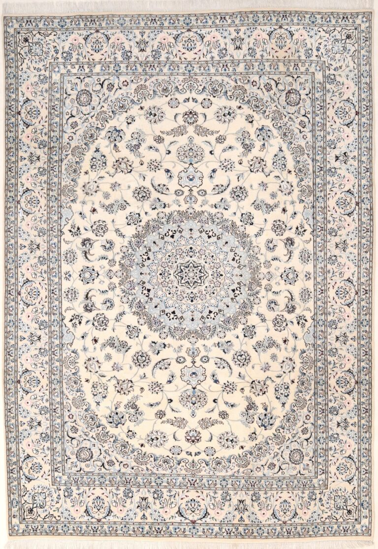 Nain Persian Rug 353 × 249 cm, wool & silk, hand-knotted