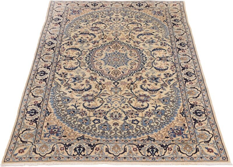 Nain Persian Rug 121 × 214 cm, Wool and Silk, hand-knotted — view 2 Nain Persian Rug 121 × 214 cm, Wool and Silk, hand-knotted — view 2