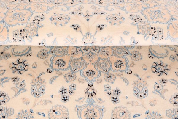 Nain Persian Rug 146 × 209 cm, Wool and Silk, hand-knotted — view 8 Nain Persian Rug 146 × 209 cm, Wool and Silk, hand-knotted — view 8