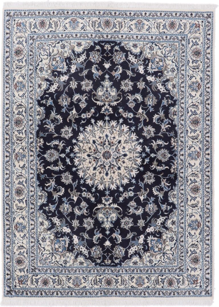 Nain Persian Rug 170 × 235 cm, Wool and Silk, hand-knotted