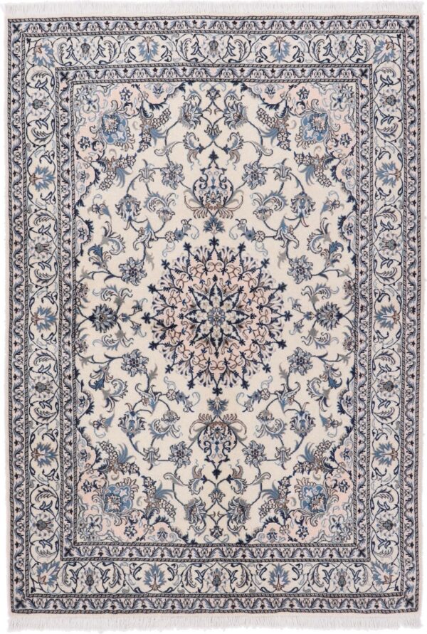 Nain Persian Rug 170 × 245 cm, Wool and Silk, hand-knotted