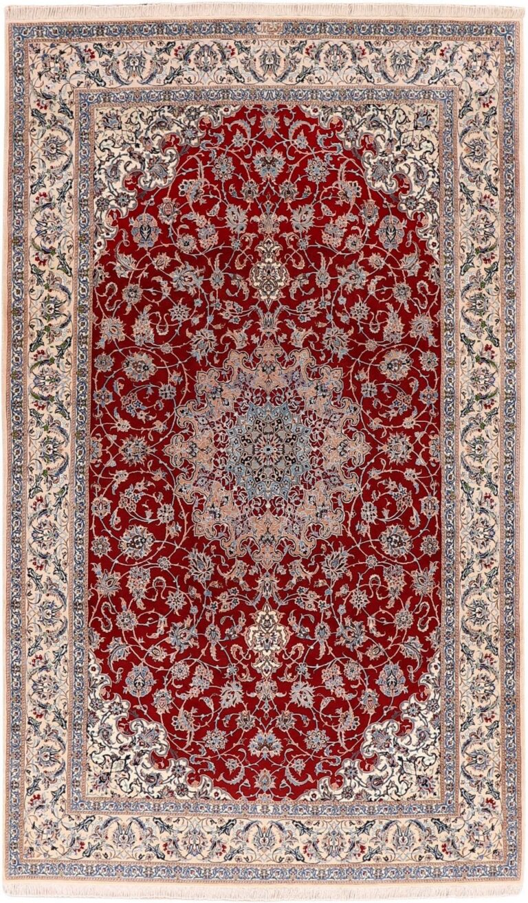 Nain Persian Rug 175 × 292 cm, Wool and Silk, hand-knotted