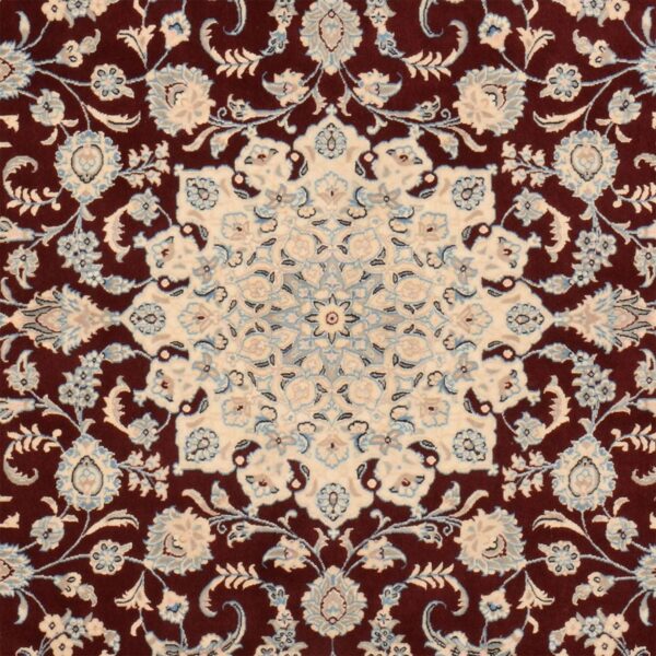 Nain Persian Rug 200 × 201 cm, Wool and Silk, hand-knotted — view 4