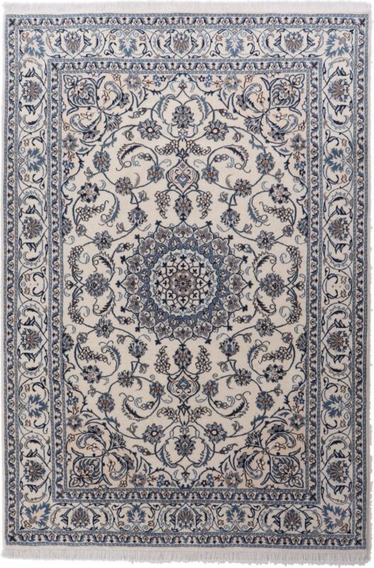 Nain Persian Rug 200 × 295 cm, Wool and Silk, hand-knotted