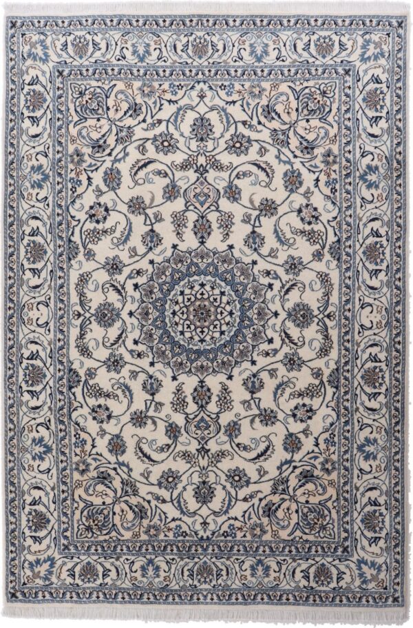 Nain Persian Rug 200 × 295 cm, Wool and Silk, hand-knotted
