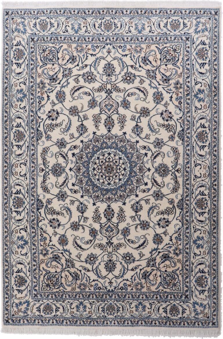 Nain Persian Rug 200 × 295 cm, Wool and Silk, hand-knotted