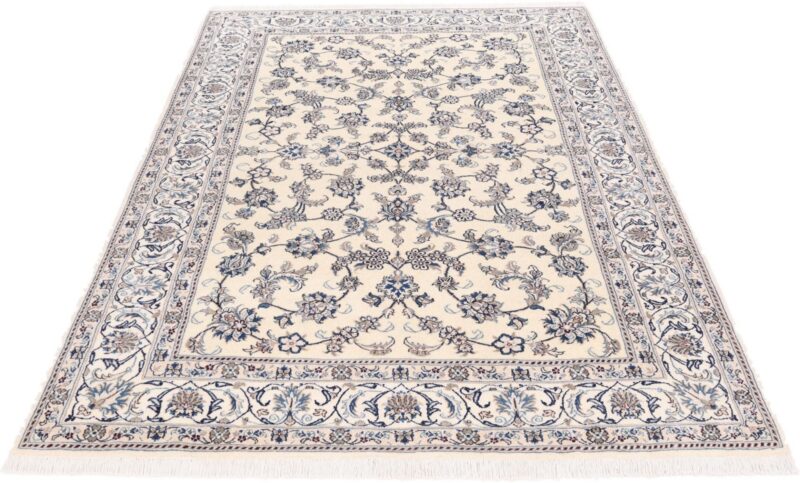 Nain Persian Rug 200 × 298 cm, Wool and Silk, hand-knotted — view 2 Nain Persian Rug 200 × 298 cm, Wool and Silk, hand-knotted — view 2