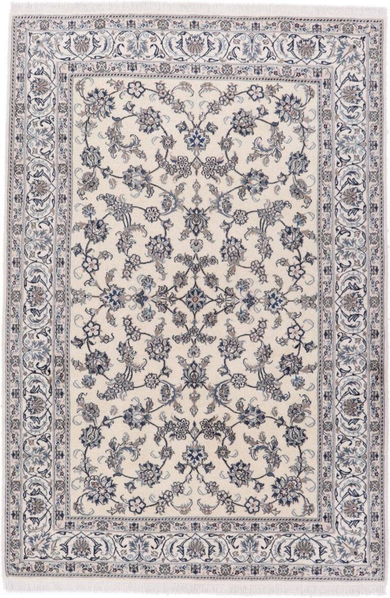 Nain Persian Rug 200 × 298 cm, Wool and Silk, hand-knotted