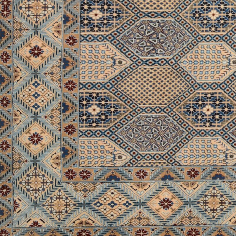 Nain Persian Rug 200 × 300 cm, Wool and Silk, hand-knotted — view 4 Nain Persian Rug 200 × 300 cm, Wool and Silk, hand-knotted — view 4