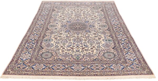 Nain Persian Rug 200 × 303 cm, Wool and Silk, hand-knotted — view 2 Nain Persian Rug 200 × 303 cm, Wool and Silk, hand-knotted — view 2