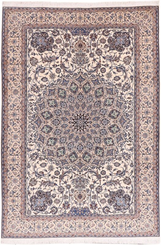 Nain Persian Rug 220 × 320 cm, Wool and Silk, hand-knotted