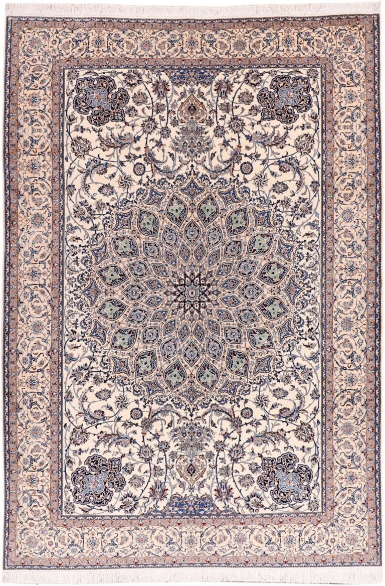 Nain Persian Rug 220 × 320 cm, Wool and Silk, hand-knotted