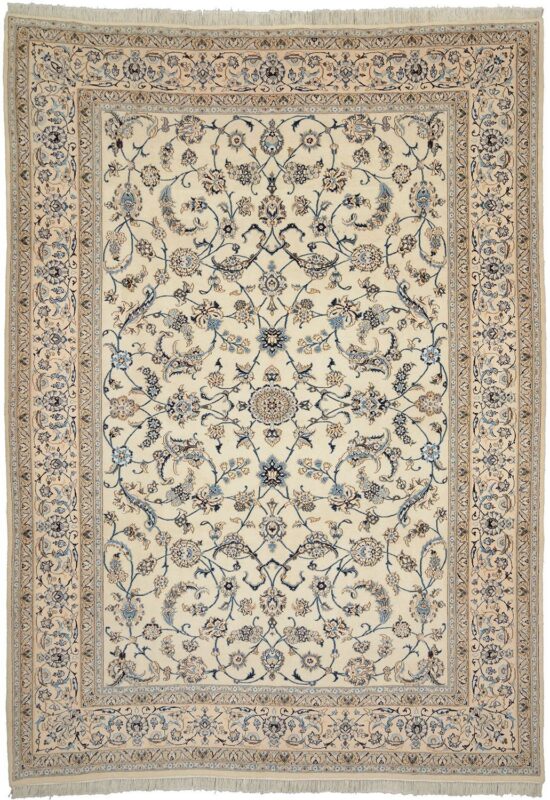 Nain Persian Rug 240 × 345 cm, Wool and Silk, hand-knotted