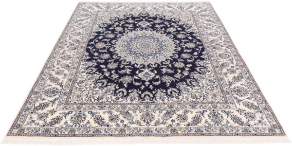 Nain Persian Rug 248 × 304 cm, Wool and Silk, Blue/Turquoise, hand-knotted — view 2