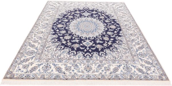 Nain Persian Rug 248 × 304 cm, Wool and Silk, Blue/Turquoise, hand-knotted — view 3