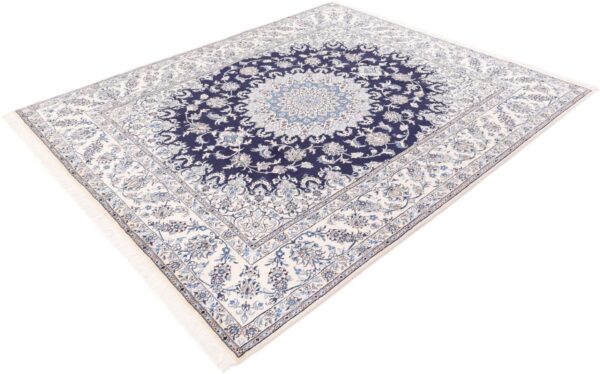 Nain Persian Rug 248 × 304 cm, Wool and Silk, Blue/Turquoise, hand-knotted — view 5