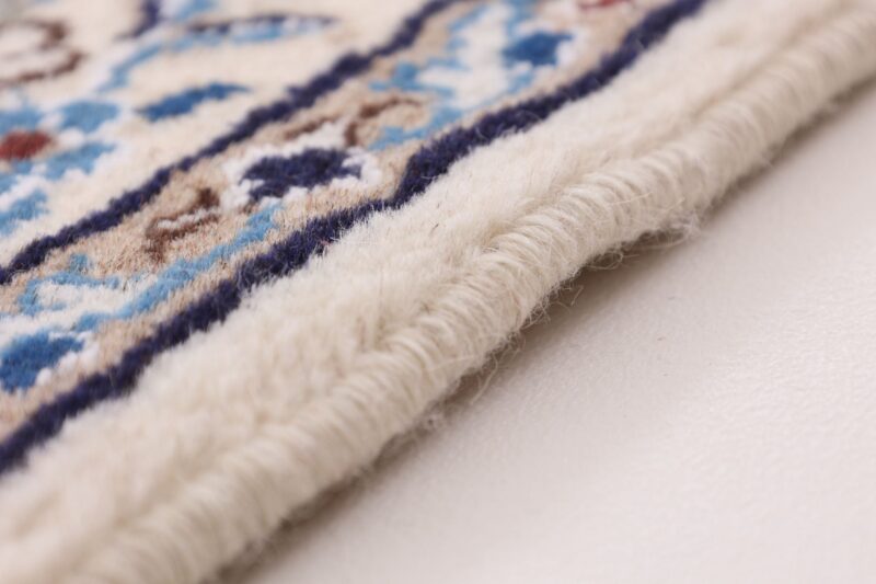 Nain Persian Rug 248 × 304 cm, Wool and Silk, Blue/Turquoise, hand-knotted — view 6