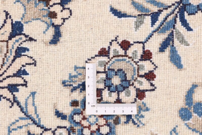 Nain Persian Rug 248 × 304 cm, Wool and Silk, Blue/Turquoise, hand-knotted — view 9